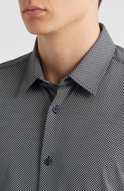 Hugo Boss Boss Roan Kent Slim Fit Button-up Shirt In Gray