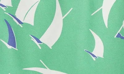 Polo Ralph Lauren Kids' Sailboat Print French Terry Shorts In Green
