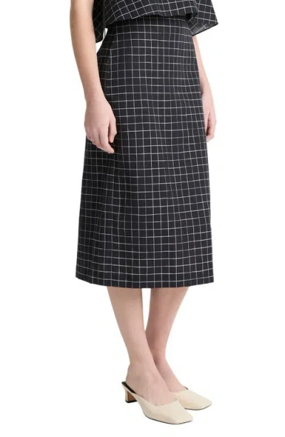 Vince Trellis Plaid Pencil Skirt