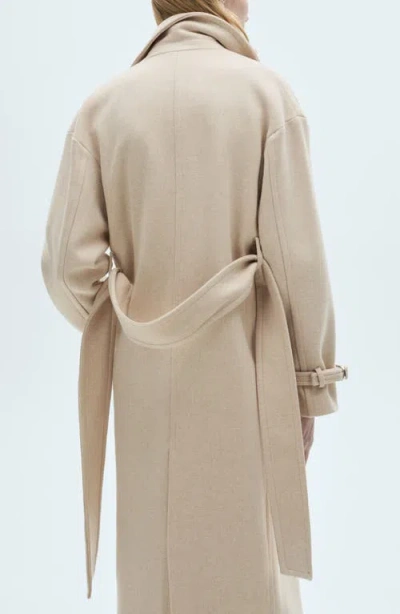 Mango Manteco Wool Blend Oversize Longline Coat