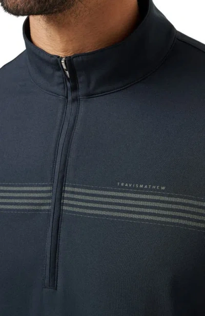 Travismathew Quick Jaunt Quarter Zip Pullover In Blue