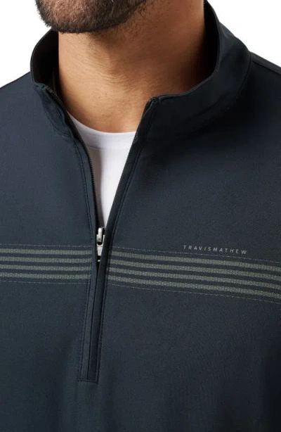 Travismathew Quick Jaunt Quarter Zip Pullover In Blue