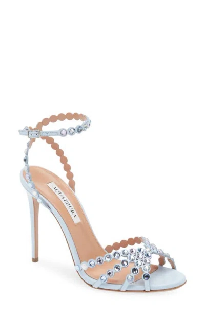 Aquazzura Tequila Crystal Ankle Strap Sandal