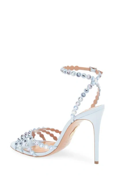 Aquazzura Tequila Crystal Ankle Strap Sandal