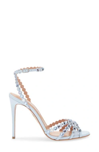 Aquazzura Tequila Crystal Ankle Strap Sandal