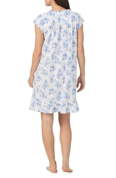 Eileen West Floral Cap Sleeve Short Cotton Jersey Nightgown