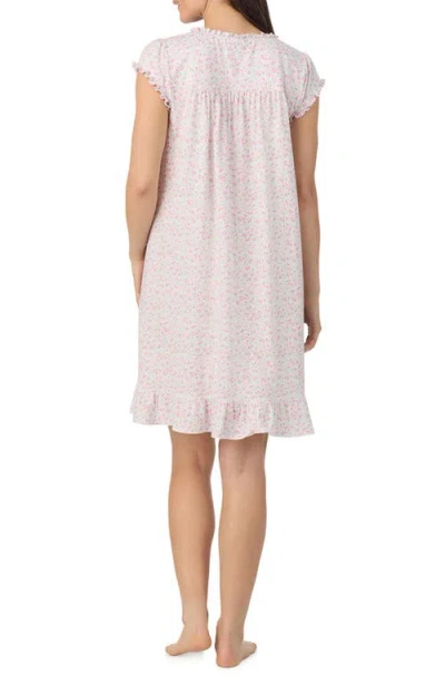 Eileen West Floral Cap Sleeve Short Cotton Jersey Nightgown
