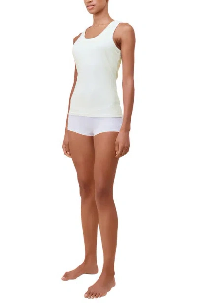 Papinelle Milla Stretch Cotton Rib Tank Top In White