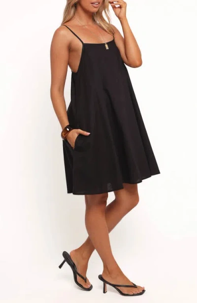 Petal And Pup Petal & Pup Silvia Cotton & Linen A-line Dress In Black