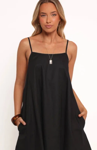 Petal And Pup Petal & Pup Silvia Cotton & Linen A-line Dress In Black