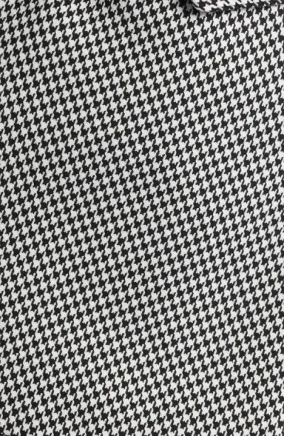 Tahari Asl Houndstooth Belted Jumpsuit In Gray