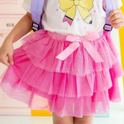 Sweet Wink Raspberry Bow Tiered Tutu In Pink