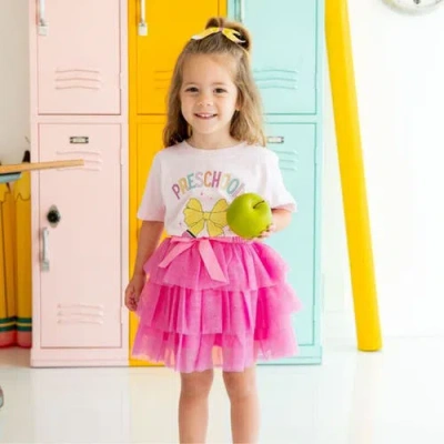 Sweet Wink Raspberry Bow Tiered Tutu In Pink