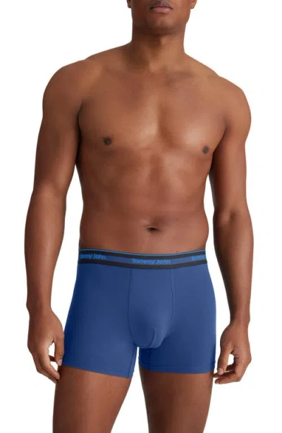 Tommy John 3-pack Comfort Micro 4-inch Boxer Briefs In Blue