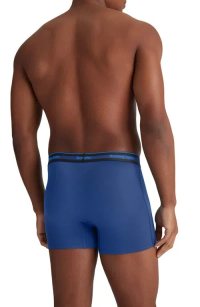 Tommy John 3-pack Comfort Micro 4-inch Boxer Briefs In Blue