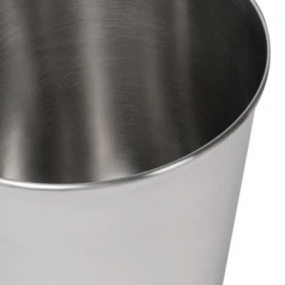 Happimess Nolan Modern Classic Smooth Steel 2 Gal Waste Bin In Metallic