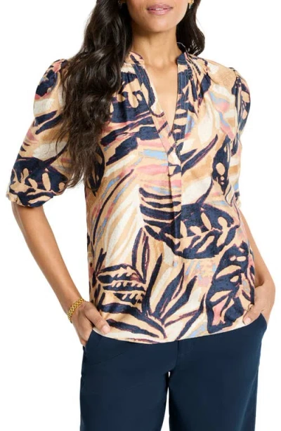 Nic + Zoe Nic+zoe Terracotta Garden Cotton Top In Neutral