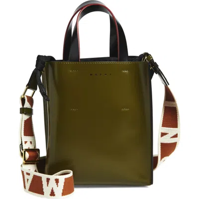 Marni Mini Museo Colorblock Leather Tote