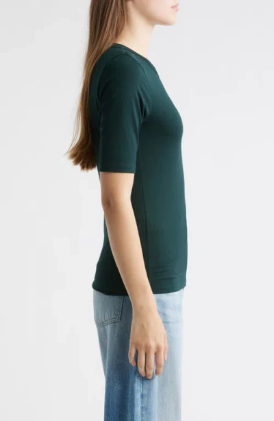 Hugo Boss Boss Efita Short Sleeve T-shirt In Green