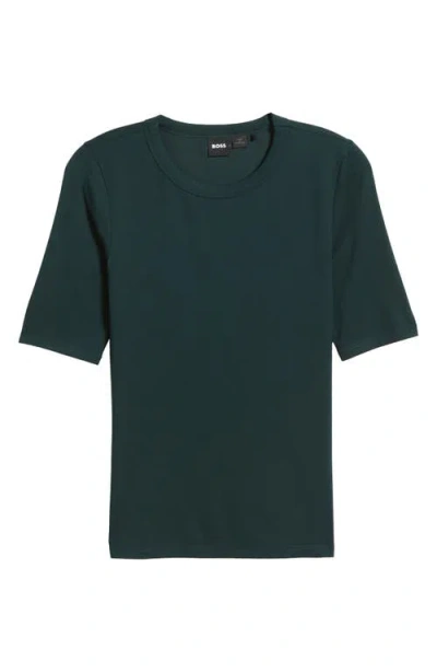 Hugo Boss Boss Efita Short Sleeve T-shirt In Green