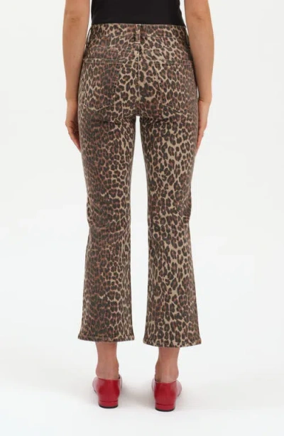 Daze Shy Leopard Print Kick Flare Jeans