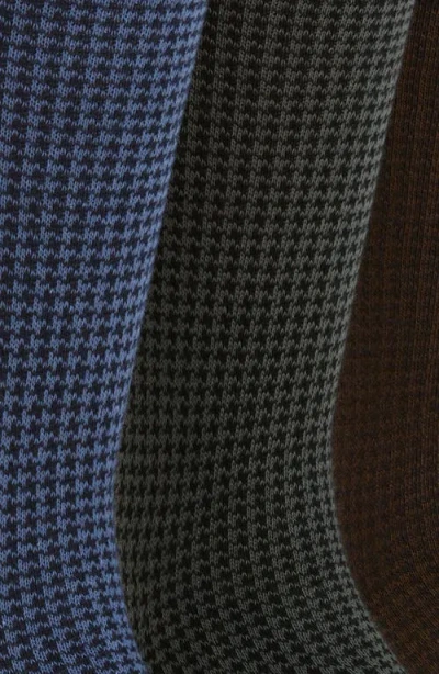 Nordstrom Assorted 3-pack Combed Cotton Blend Dress Socks In Multi