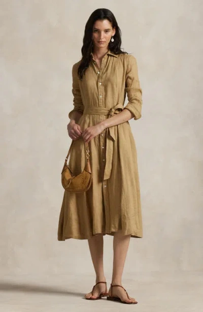 Polo Ralph Lauren Long Sleeve Linen Shirtdress