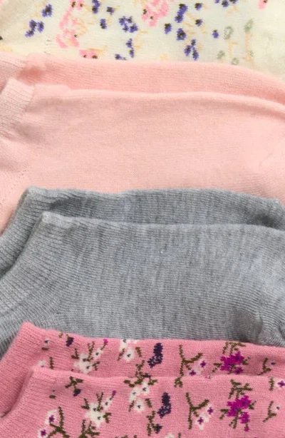 Nordstrom Kids' Assorted 6-pack Ankle Socks In Gray