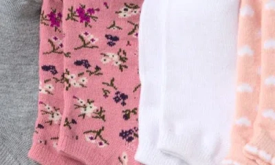 Nordstrom Kids' Assorted 6-pack Ankle Socks In Gray