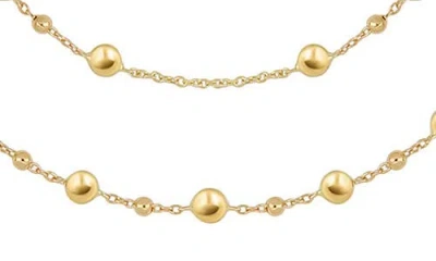 Bony Levy 14k Gold Layered Ball Bead Chain Necklace