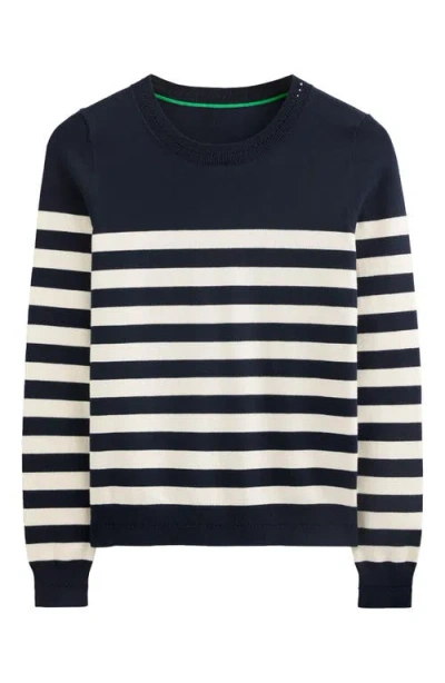 Boden Catriona Stripe Cotton Blend Sweater