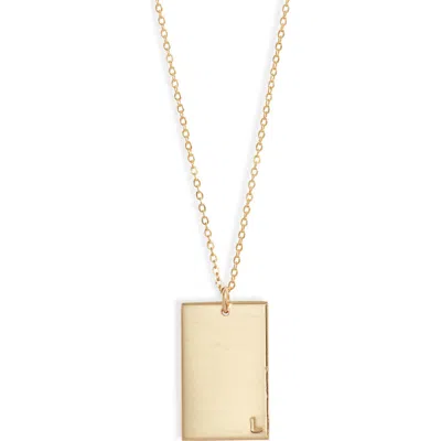 Set & Stones Goldie Initial Tag Pendant Necklace