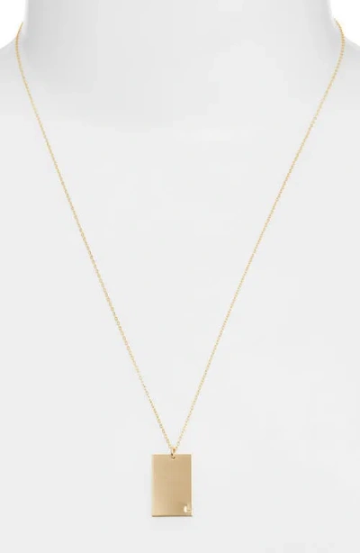 Set & Stones Goldie Initial Tag Pendant Necklace