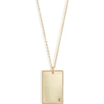 Set & Stones Goldie Initial Tag Pendant Necklace