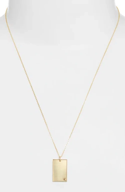Set & Stones Goldie Initial Tag Pendant Necklace