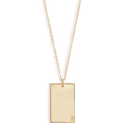 Set & Stones Goldie Initial Tag Pendant Necklace