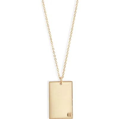 Set & Stones Goldie Initial Tag Pendant Necklace