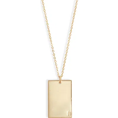 Set & Stones Goldie Initial Tag Pendant Necklace