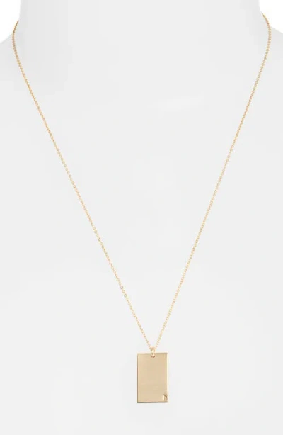 Set & Stones Goldie Initial Tag Pendant Necklace