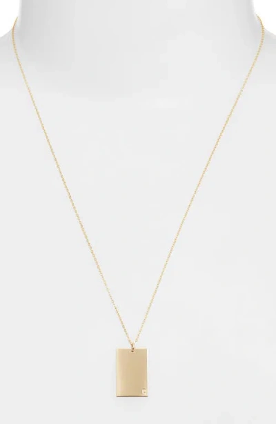 Set & Stones Goldie Initial Tag Pendant Necklace