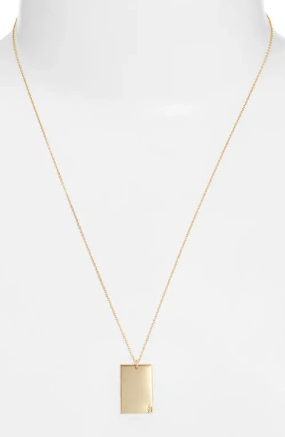 Set & Stones Goldie Initial Tag Pendant Necklace