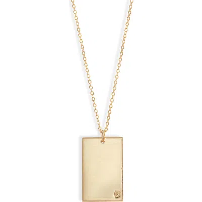 Set & Stones Goldie Initial Tag Pendant Necklace