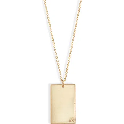 Set & Stones Goldie Initial Tag Pendant Necklace