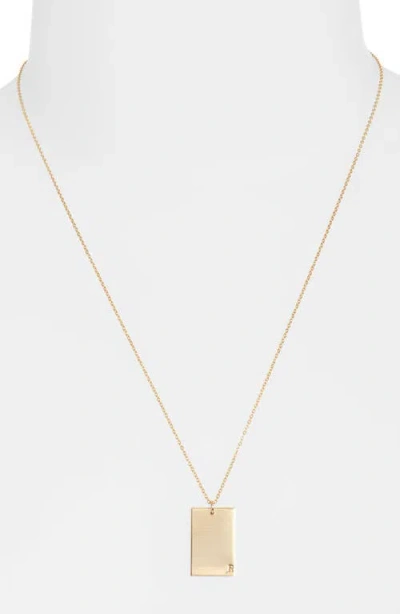 Set & Stones Goldie Initial Tag Pendant Necklace