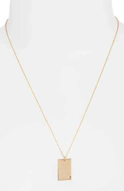 Set & Stones Goldie Initial Tag Pendant Necklace