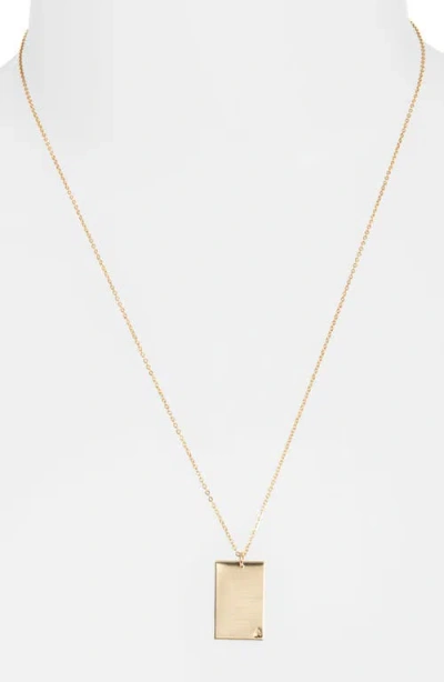 Set & Stones Goldie Initial Tag Pendant Necklace