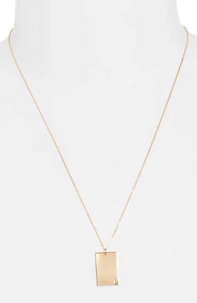 Set & Stones Goldie Initial Tag Pendant Necklace