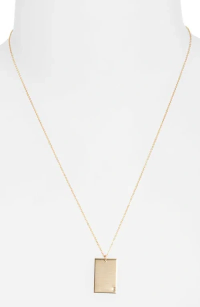 Set & Stones Goldie Initial Tag Pendant Necklace