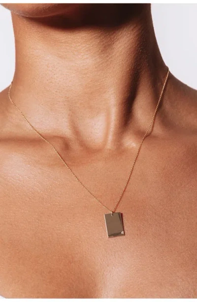 Set & Stones Goldie Initial Tag Pendant Necklace