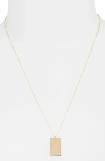 Set & Stones Goldie Initial Tag Pendant Necklace
